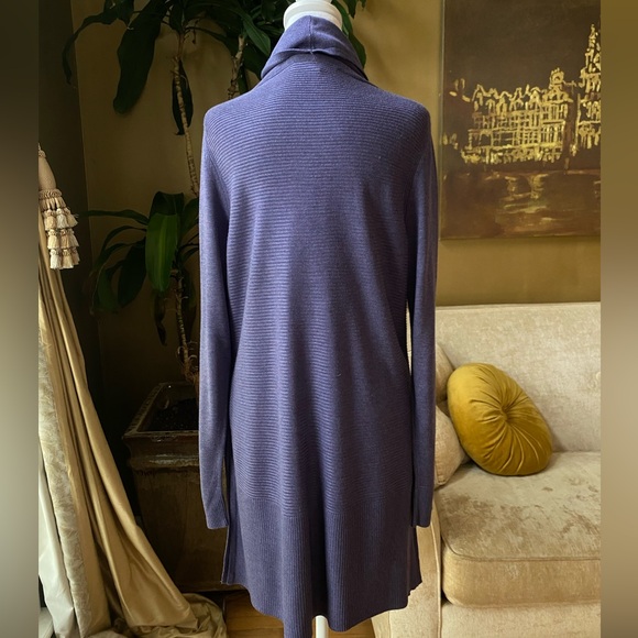 Adrienne Vittadini Women's Cowl Neck Long Sleeve Rib Knit Tunic Sweater - Picture 4 of 12